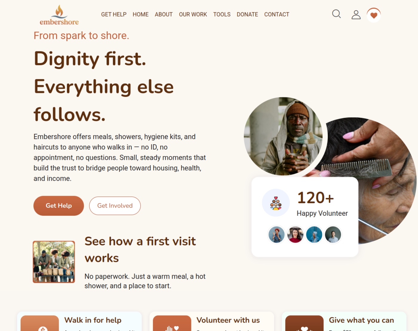 BUILDLAB — Embershore — Nonprofit Website Built in 2 Days